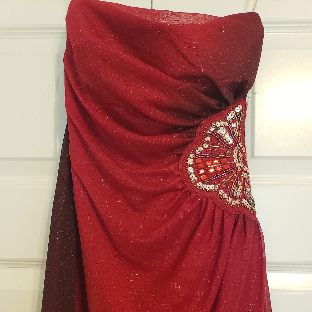 Strapless High Low Dress
